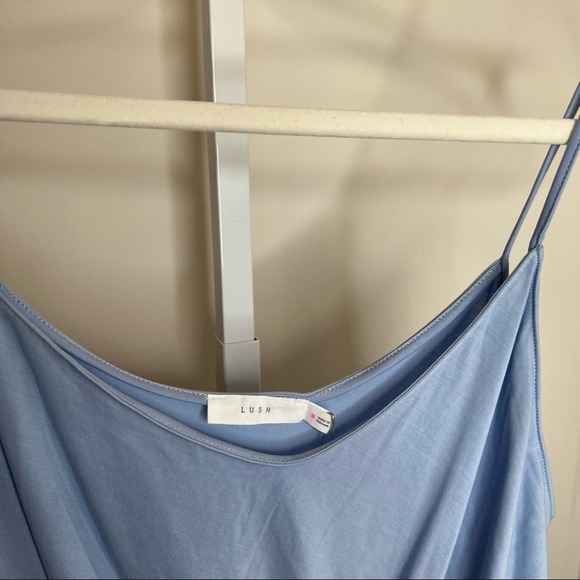 Sky Blue Baby Blu Soft Cotton Knot Tank Size Medium - Picture 6 of 9